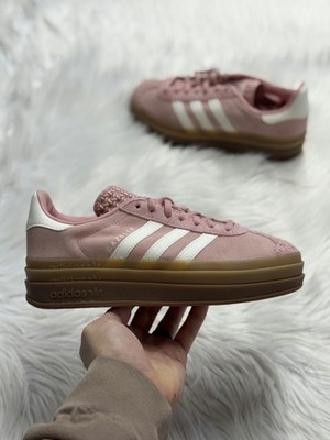 Adidas Gazelle Bold Wonder Mauve Off White Gum Womens JS3903 NEW Multi Sz
