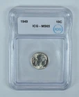 1949 Roosevelt Dime MS65 ICG