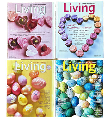 4 Martha Stewart Living Magazines Recipe Cards #135 183 197 262 - 2005-16 Easter
