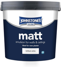 Johnstones 306755 Matt Emulsion Paint, Brilliant White, 5 L Pack of 1 3.65 per litre
