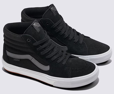 Vans BMX Sk8-Hi Shoe Black / Grey Maximum Cushioning Pedal Grip Mens US Pop Cush