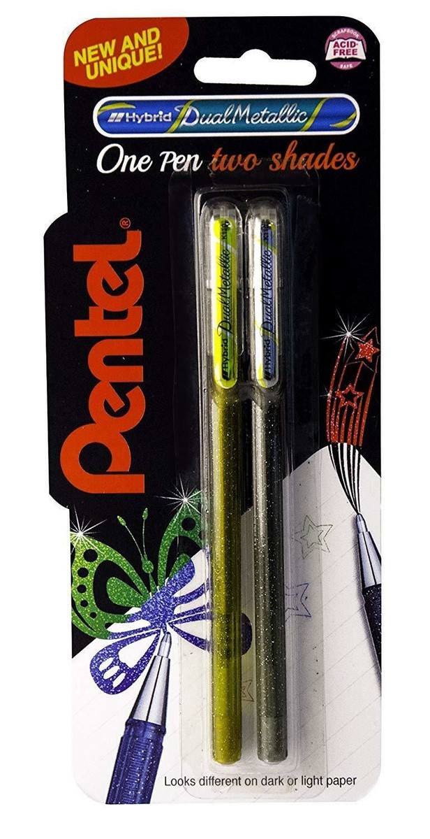Pentel XK110/2-XXZX Hybrid Dual Metallic Gel Pen - Gold