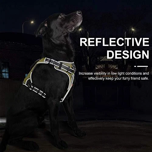 Dog Harness, Multi-Functional No-Pull Pet Vest Harness with Saddle Bags Backp...