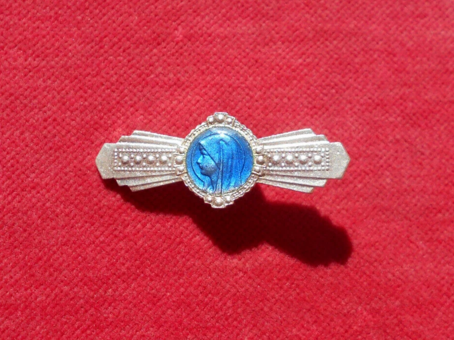 Pendentif argent Vierge à l'enfant Espagne XVIIIe siècle (70892