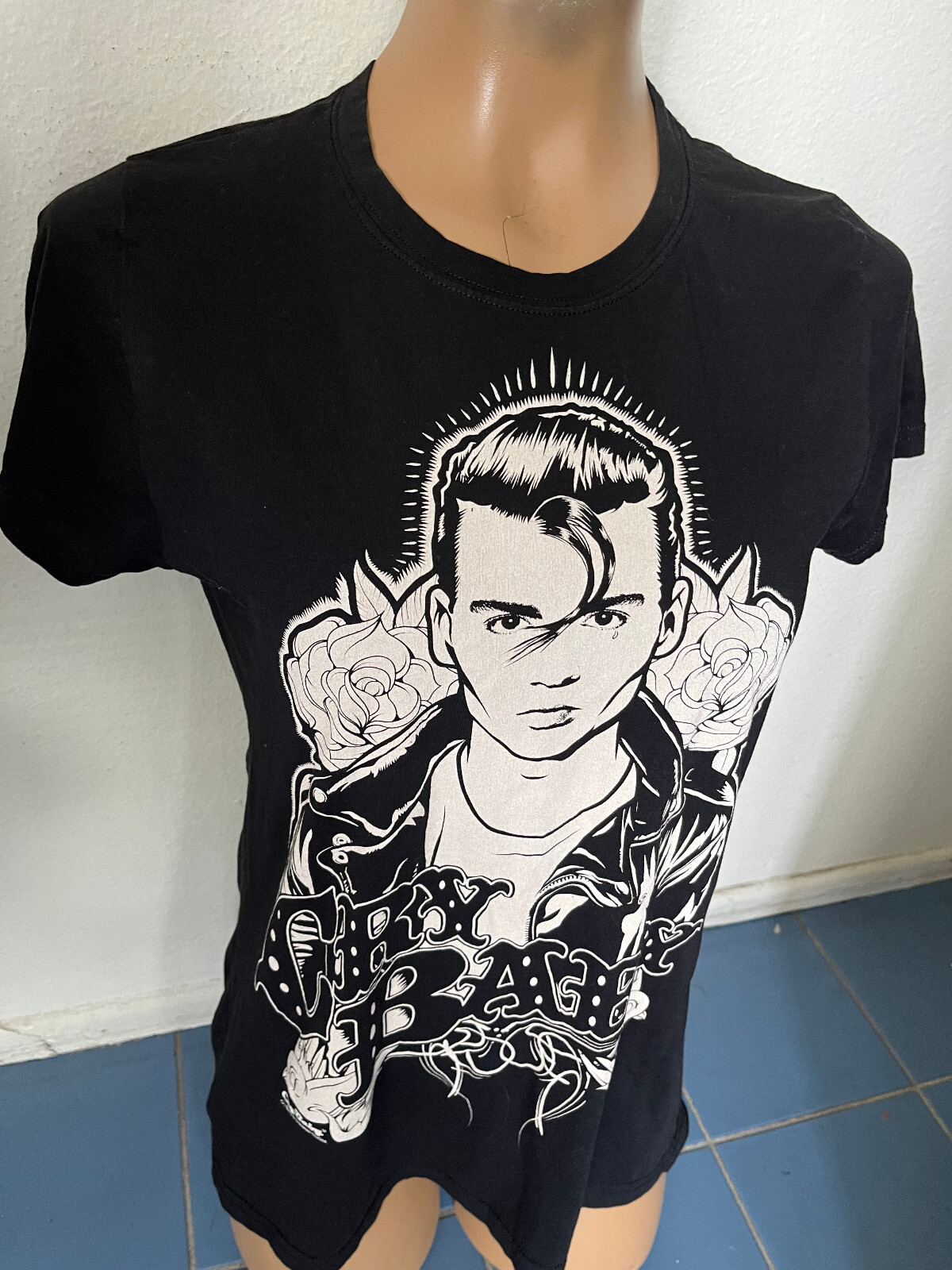 Johnny Depp CRY BABY Graphics Black Tshirt Ripple J… Gem