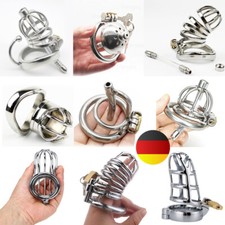 Männlich Peniskäfig aus Edelstahl Keuschheitskäfig Chastity Cage Verschließbar