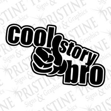 Cool Story Bro Vinyl Decal by Pristine Signs & Graphics,LLC MADE IN THE USA