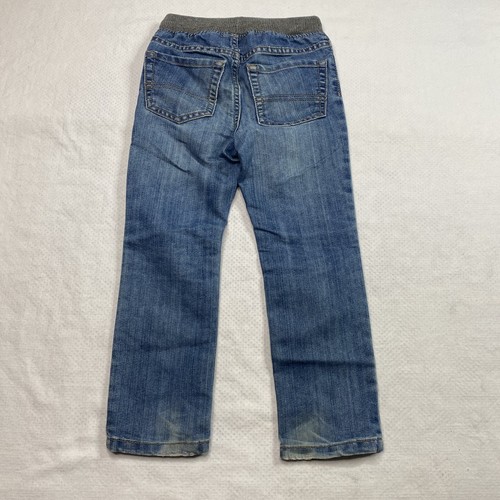 Childrens Place Boys Jeans sz 5 Medium Wash Distressed Elastic Waist Pull On - Picture 11 of 24