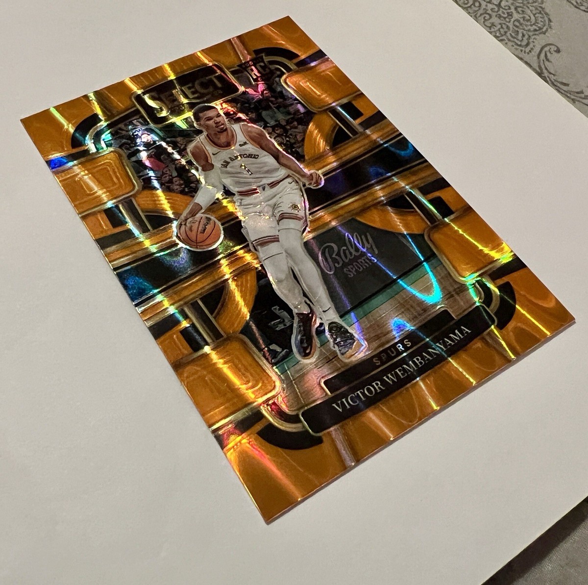 2023-24 Panini Select Victor Wembanyama #87 TECTONIC ORANGE Prizm