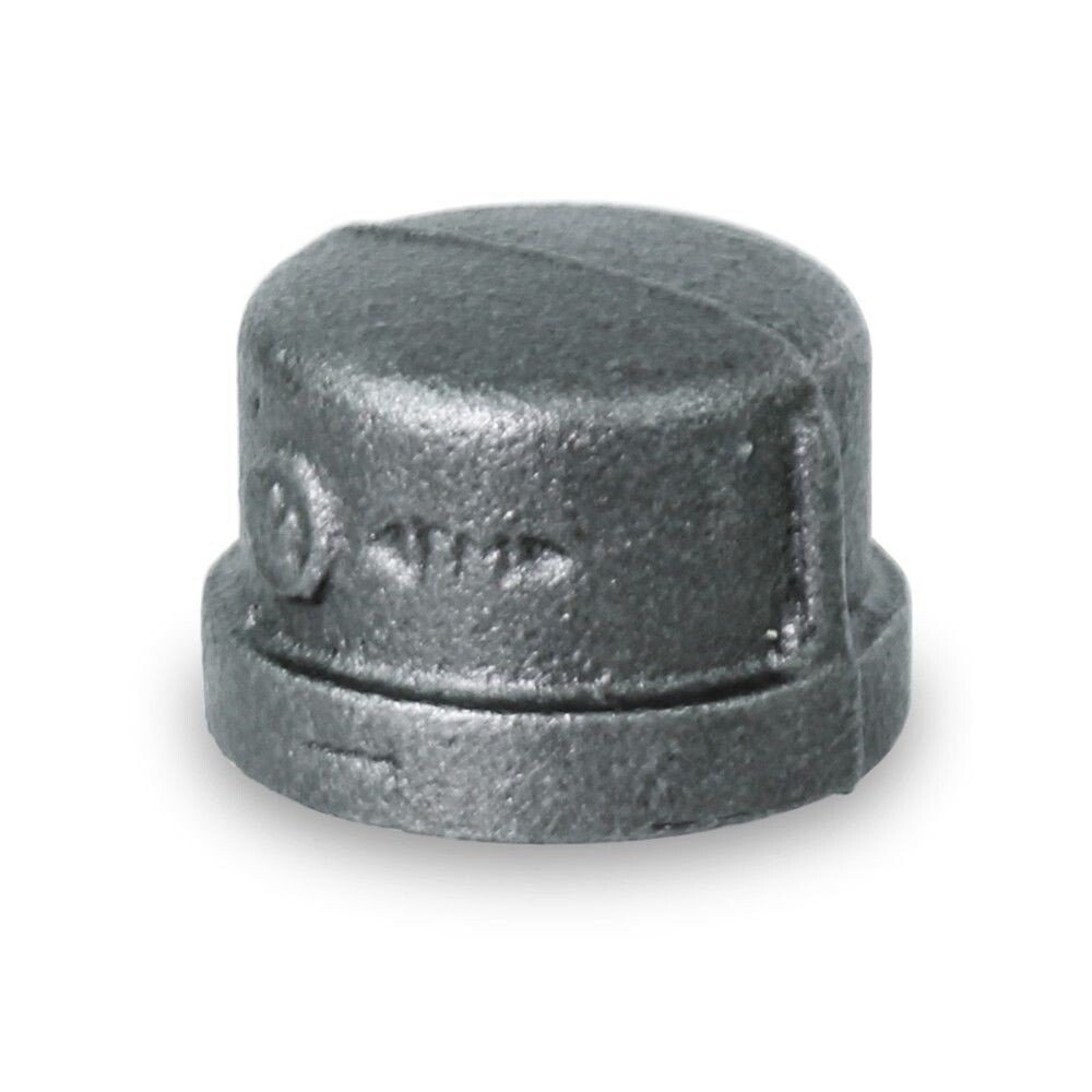 1/8"-6"in Cap Black Malleable Iron Pipe Fitting Female Threaded Plumbing USA NEW