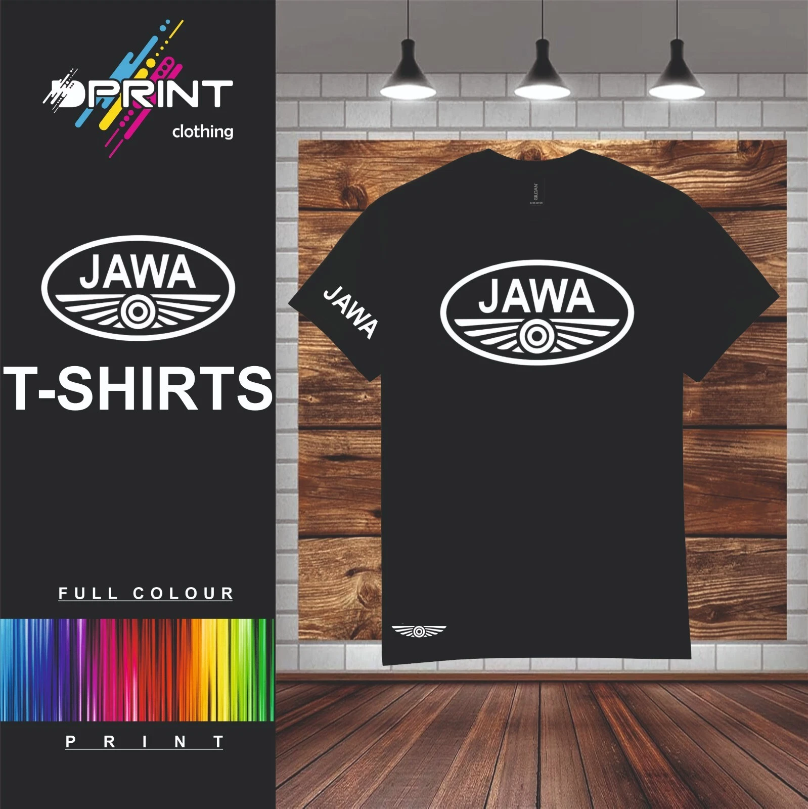 Jawa Printed motorcycles Style Printed T Shirt Biker Personalised Tee
Opens in a new window or tab