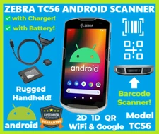 ✅Zebra TC56 Android Barcode Scanner 2D/1D/QR, WiFi, 4G Verizon, Google Play!🔥⭐