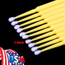 Dental Micro Applicator Brush Disposable Makeup Eyelash Brushes 2.0mm Yellow