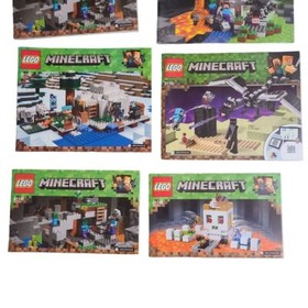 LEGO MINECRAFT LOT 8 INSTRUCTION MANUALS BOOKLETS ONLY 21113 21119 21142 21151