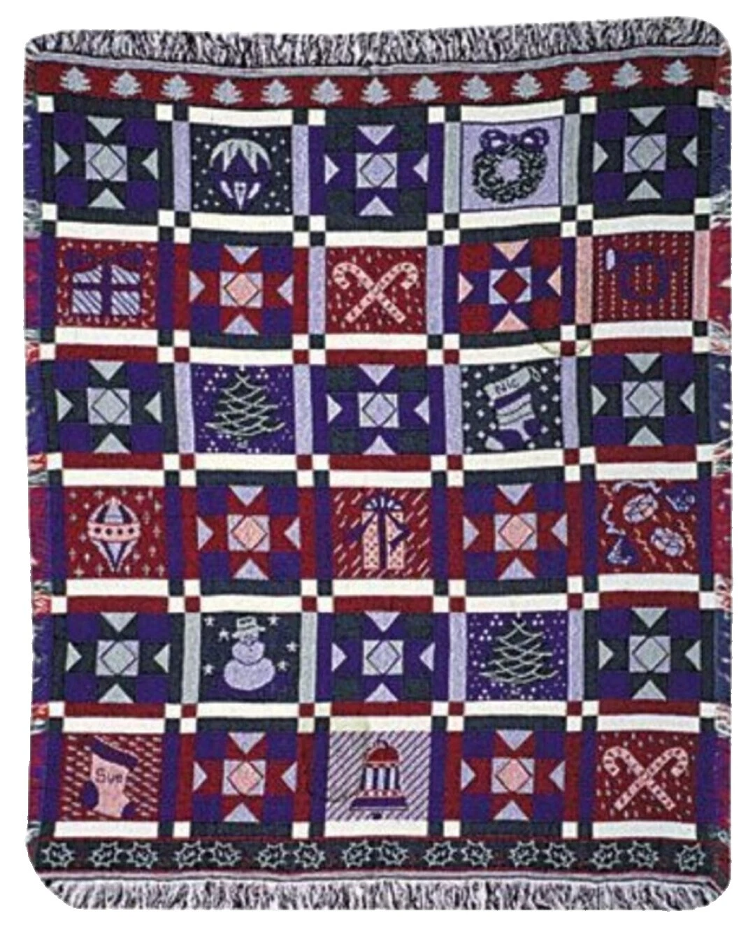 Patchwork Holiday Blankets & Throws