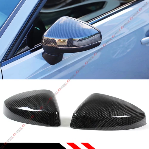 CARBON FIBER REPLACEMENT MIRROR COVERS FOR 14-21 AUDI A3 S3 RS3 W/O LANE ASSIST