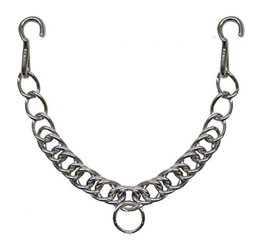 12" Stainless Steel English Curb Chain w/ Hooks - Afbeelding 1 van 1