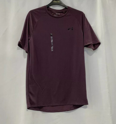 Under Armour Mens Tech Loose Fit Short Sleeve Ash Plum T