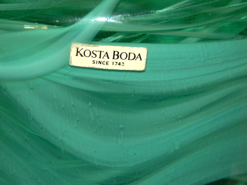 Kosta Boda " Atoll " Vase 19,5 cm 3,5 kg - Picture 2 of 8