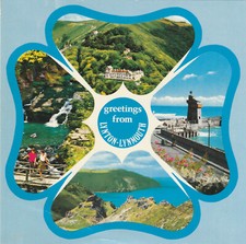 LYNTON & LYMOUTH, Devon - Vintage Square POSTCARD
