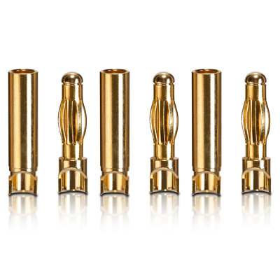 Goldkontakt Verbinder L-Form Stecker Buchse 4.0 mm Brushless 3 Paar partCore 100