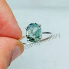 Moss Agate Ring 925 Sterling Silver Ring Gemstone Ring Fine Ring All Size