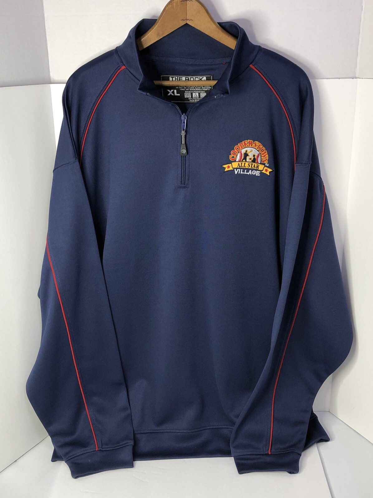 Cooperstown All Star Village Menâs 1/4 Zip Long Sleevâ¦ - Gem