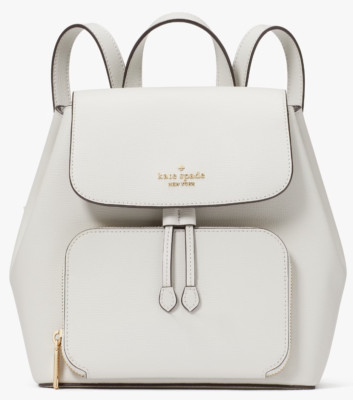 Kate Spade Kristi Medium Flap Backpack Quill Grey Leather 