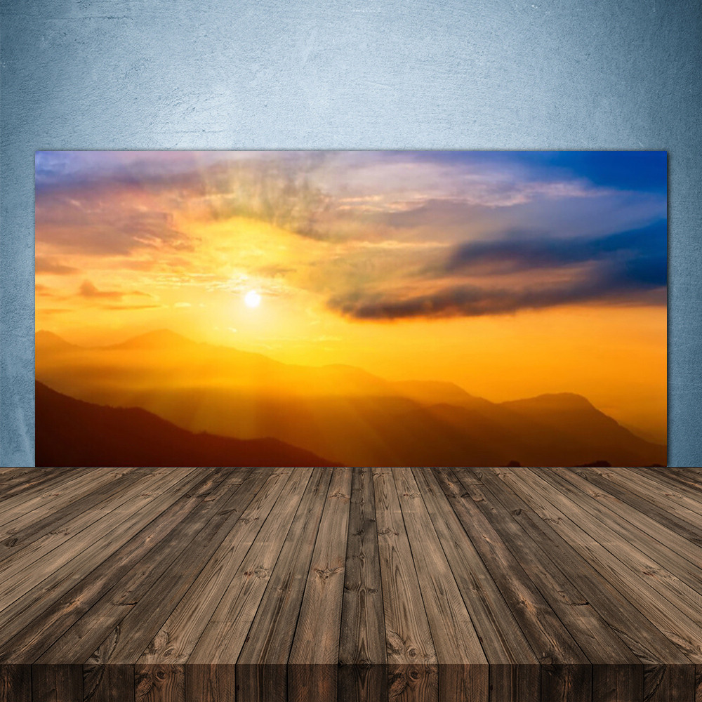 Crédence en verre 140x70 paysage de montagne pour s'évader en cuisinant