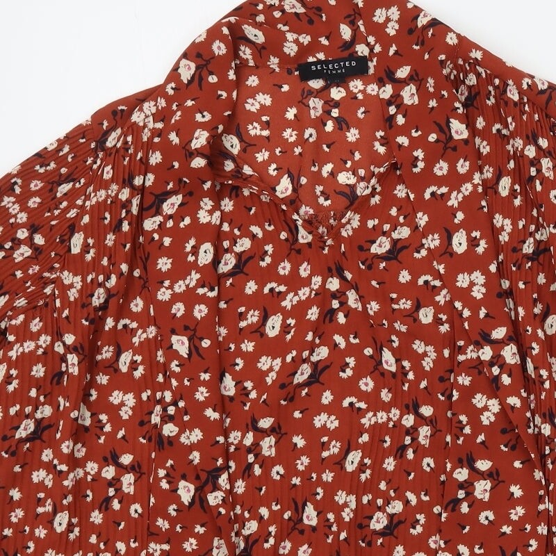 Selected Womens Orange Polyester Blend Blouse Siz… - image 7