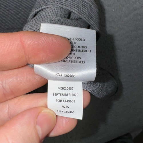 01.Algo Performance Pullover Men Large Gray Waffle Knit Moisture Wicking 1/4 Zip - Picture 11 of 14