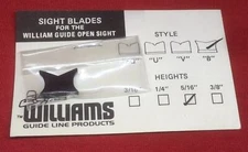 Williams Rear Adjustable Sight Blade B Style 5/16” High Rifle Muzzleloader