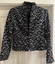 Jones New York Signature Womens Print Cropped Blazer Jacket, Size 4P