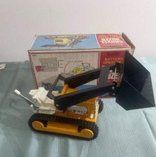 1960'S BANDAI BATTERY OPERATED SHOVEL DOZER NEW IN BOX -WORKS