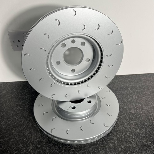 VW Golf MK7 R FRONT C Hook Grooved Brake Discs Pair 340mm - Picture 7 of 7