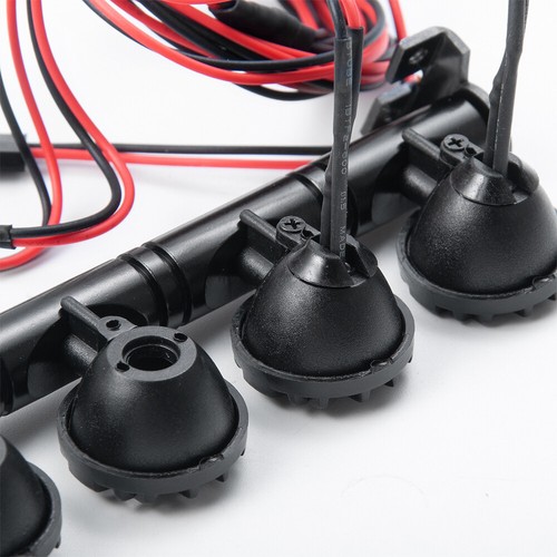 Metal Roof LED Light Bar Lampshade 4/5/6 Leds for 1:10 RC SCX10 D90 TRX-4 - Picture 3 of 26