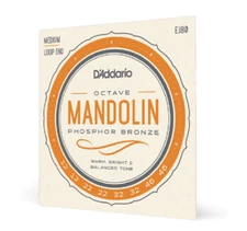D'Addario EJ80  Phosphor Bronze Octave Mandolin Strings Medium 12-46 J80