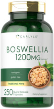 Boswellia Extract Capsules 1200mg  250 Count  Boswellia Serrata Comple