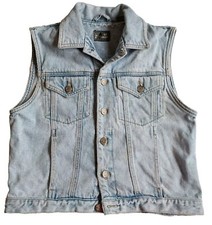 Vintage Denim Jacket Sleeveless Stonewash Liz Wear Liz Claiborne Size Petite S