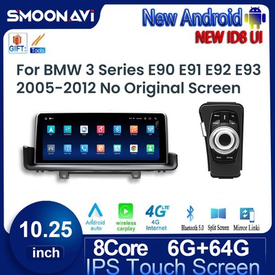 Android 14 Touch Screen 64GB DAB NAVI Car Stereo For BMW E90 E91 E92 2005-2012
