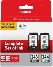 Canon PG 243 CL 244 Ink Cartridges Value Pack Black and Color Inkjet Printing