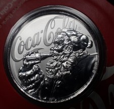 Coca-Cola 2019 Holiday Coin 999 Silver 1 Oz Santa Claus Fiji Coke