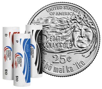 2023 PDS Edith Kanakaʻole Quarter 3 Coin Uncirculated Set - From U.S. Mint Roll