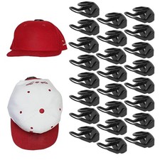 RUIPBOTE 24 Pack Adhesive Hat Hooks for Wall  Hat Rack Baseball Black
