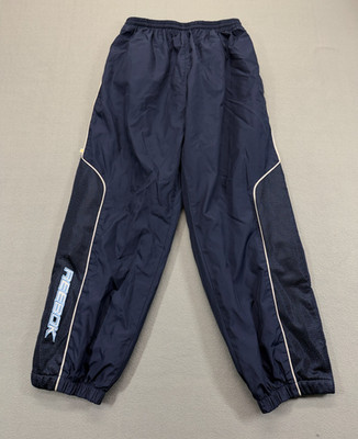 Vintage Reebok Track Pants Mens XL Navy Blue Windbreaker Joggers Mesh Lined
