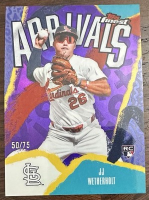 2026 Topps Finest - Arrivals JJ Wetherholt #A-27 Purple Refractor /75 (RC)