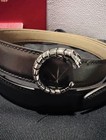 Cartier Dark Brown Panthere Buckle Leather Belt 95cm Brand New