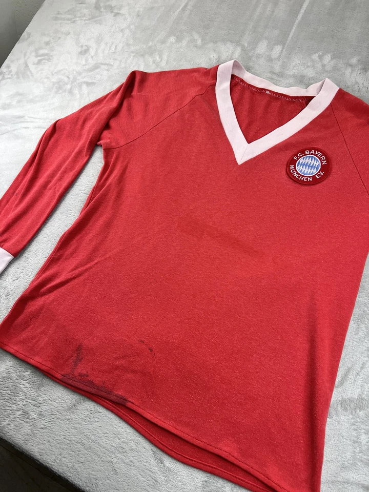 Verdadera Camiseta Vintage Años 70 Bayern Munich Para Hombre Mediana/L Bundesliga Fútbol Fútbol Foto 2 de 4