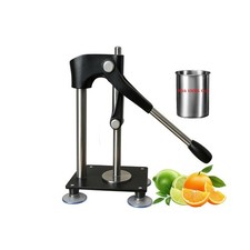 Black Heavy Duty Hand Juicer Press,Metal Lemon Squeezer with 520ML Stainless ...