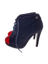 Chanel Dress Shoes 34 Nvy Wool JJp87